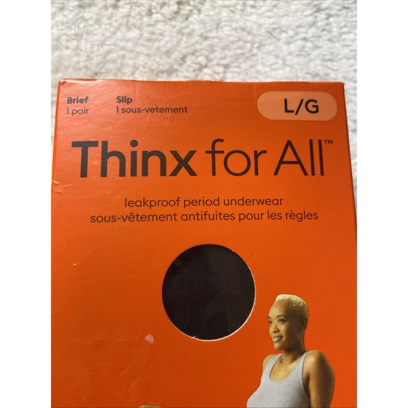 Thinx for All Leakproof Period Underwear Brief Black Large NIP New - Picture 2 of 10